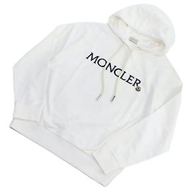 Moncler Sudadera con capucha bordada Plata