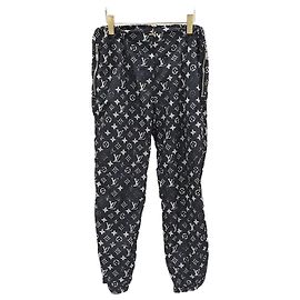 Louis Vuitton Monogramm-Nylonhose Schwarz