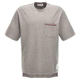Thom Browne Oversized T-Shirt aus Baumwolle mit Tasche Braun