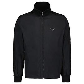 Prada Silk Blouson Jacket Black