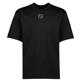Fendi Baumwoll-T-Shirt Schwarz