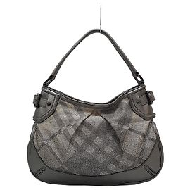 Burberry Borsa a tracolla a quadri argento Argento
