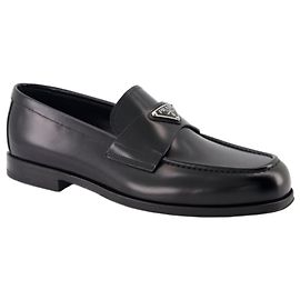 Prada Mocassins en cuir brossé Noir