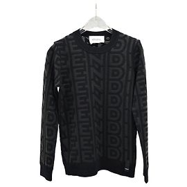 Fendi Logo Roma Pullover Knit Black