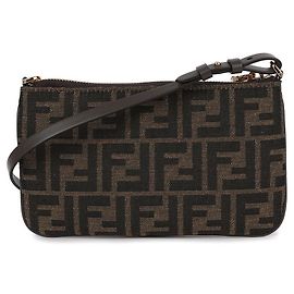 Fendi Flat Baguette Jacquard Tote Bag Brown