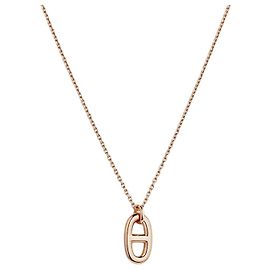 Hermès Colar com pingente Farandole Rose Gold Rosa