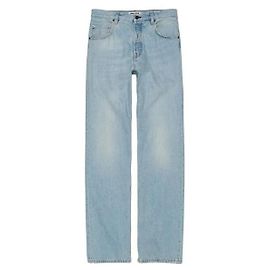 Miu Miu Washed Denim Pants with Back Pocket Blue