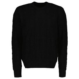 Givenchy Pull en coton à motifs : Noir