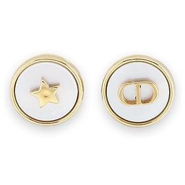 Dior Pendientes D-LUCK de metal con acabado dorado para mujer (Gold) Dorado