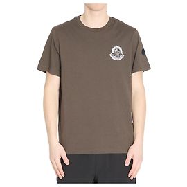 Moncler Camiseta de jersey de algodón Castaño