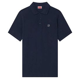 Kenzo Slim Polohemd aus Baumwolle mit Blumenmuster Blau