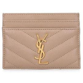 Saint Laurent Tarjetero Monogram Castaño