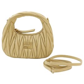 Miu Miu SOLA Napa Leather Hobo Bag Mini Green