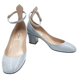 Chaussures en cuir verni Valentino Bleu