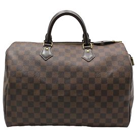 Louis Vuitton Sac cabas Speedy en Damier Ebene Marron