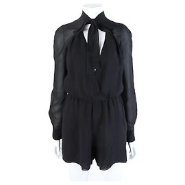 Christian Dior Sheer Silk Jumpsuit Black