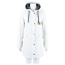 Giacca trapuntata con cappuccio Burberry Argento