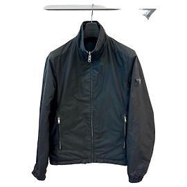 Prada Re-Nylon Reversible Triangle Logo Jacket Black Black