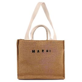 Marni Raffia Large Tote Bag Brown
