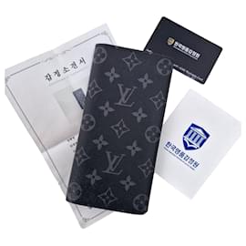 Louis Vuitton Eclipse Monogram Brazza Wallet Black