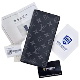 Louis Vuitton Eclipse Monogram Brazza Wallet Black