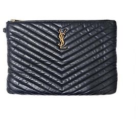 Saint Laurent Monogram Clutch Black