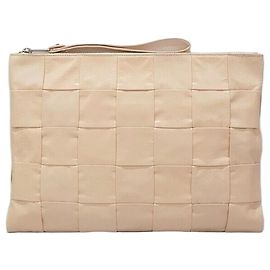 Bottega Veneta Clutch de couro Intrecciato Laranja