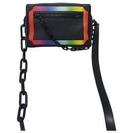 Louis Vuitton Mini borsa a tracolla Soft Trunk Taiga Rainbow Argento