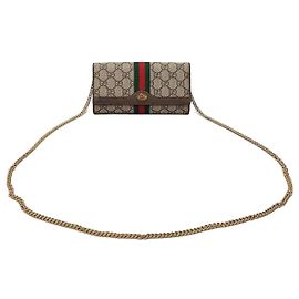 Gucci Bolsa transversal GG Ophidia Chain WOC Prata