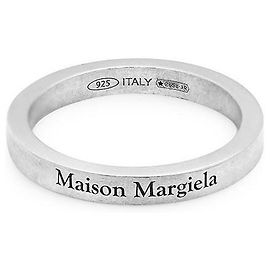 Maison Martin Margiela Anello in argento con logo inciso Argento