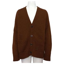 Louis Vuitton Strickjacke für Herren, Kaschmir-Mischung, Karamell Braun