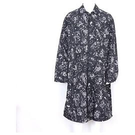Valentino Men's Nylon Coat with Zodiac Map Black