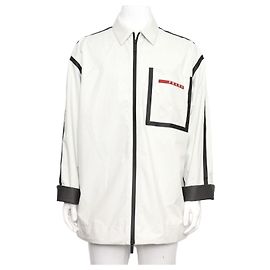 Prada ExtremeTex Light Men's Zip-Up Shirt Jacket White