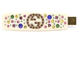 Gucci Interlocking Crystal Hair Clip Multiple colors