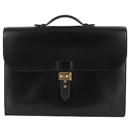 Hermès Saddle Bag Black with Gold Hardware Black