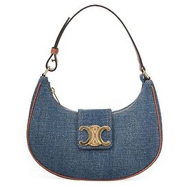 Céline BORSA A SPALLA AVA THRIOMPHE MEDIUM IN DENIM (stamp: Blu