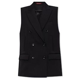 Gucci Ärmelloser Wollmantel Schwarz