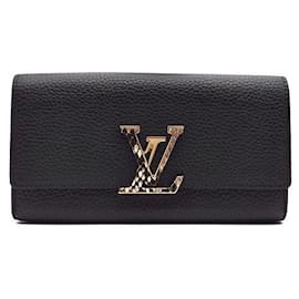 Louis Vuitton Python Capucines Wallet Black