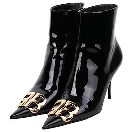 Balenciaga Botines BB en charol negro Negro