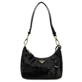 Prada Mini sac Re-Nylon à sequins Re-Edition Noir