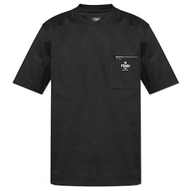 Fendi Baumwoll-T-Shirt Schwarz