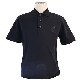 Burberry Camicia in piqué con ricamo di lettere Nero Nero