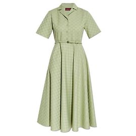 Gucci Robe en gabardine de coton Vert