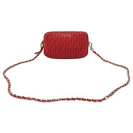 Miu Miu Bolsa Transversal Materasse Double Zipper Prata