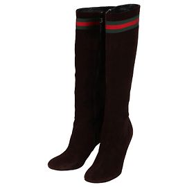 Gucci Botas de camurça marrom para mulher Marrom
