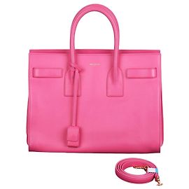 Saint Laurent Bolsa Tote e Bolsa de Ombro Sac de Jour Small Hot Pink Rosa