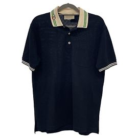 Gucci Kurzärmeliges Interlocking-Baumwoll-Piqué-Hemd Weiß