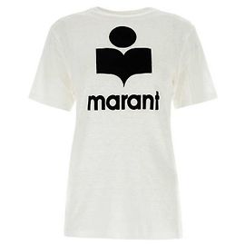 Isabel Marant T-shirt à manches courtes en lin Blanc