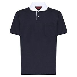 Gucci Polo aus Stretch-Baumwoll-Piqué XJHOG Blau