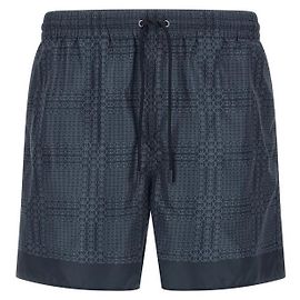 Gucci Short de natación en popelina técnica estampada Azul